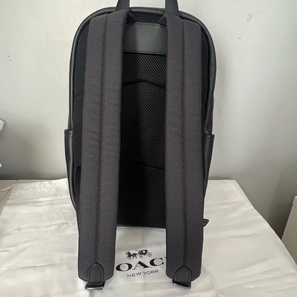 Coach Signature Black and Gray Men's Backpack